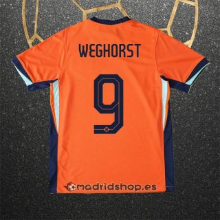 Camiseta Paises Bajos Jugador Weghorst Primera Eurocopa 2024