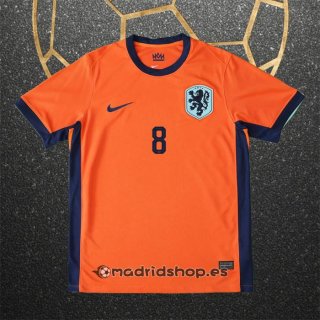 Camiseta Paises Bajos Jugador Wijnaldum Primera Eurocopa 2024