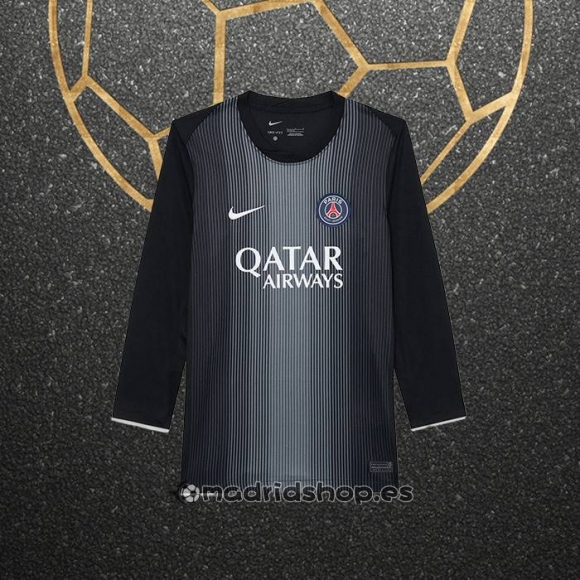 Camiseta Paris Saint-Germain Portero Primera Manga Larga 25-26 Negro