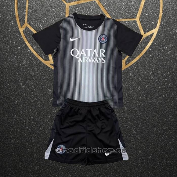 Camiseta Paris Saint-Germain Portero Primera Nino 25-26 Negro