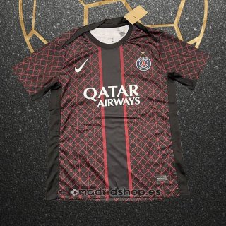 Camiseta Pre Partido del Paris Saint-Germain 25-26 Negro Rojo