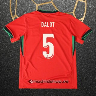Camiseta Portugal Jugador Dalot Primera Eurocopa 2024