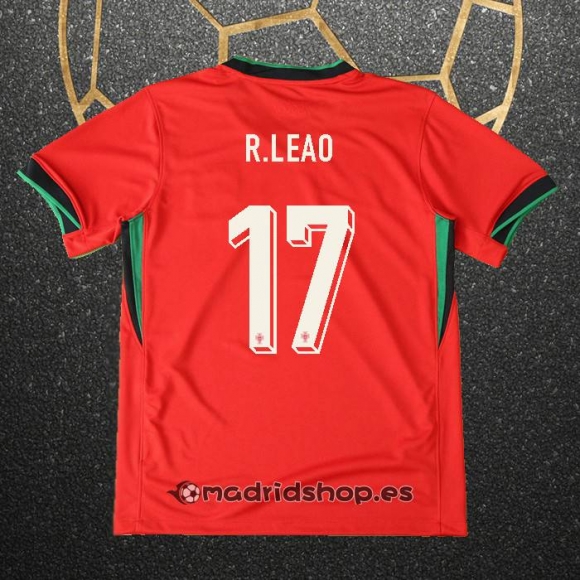 Camiseta Portugal Jugador R.Leao Primera Eurocopa 2024
