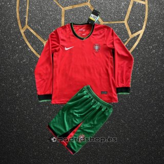 Camiseta Portugal Primera Manga Larga Nino Eurocopa 2024