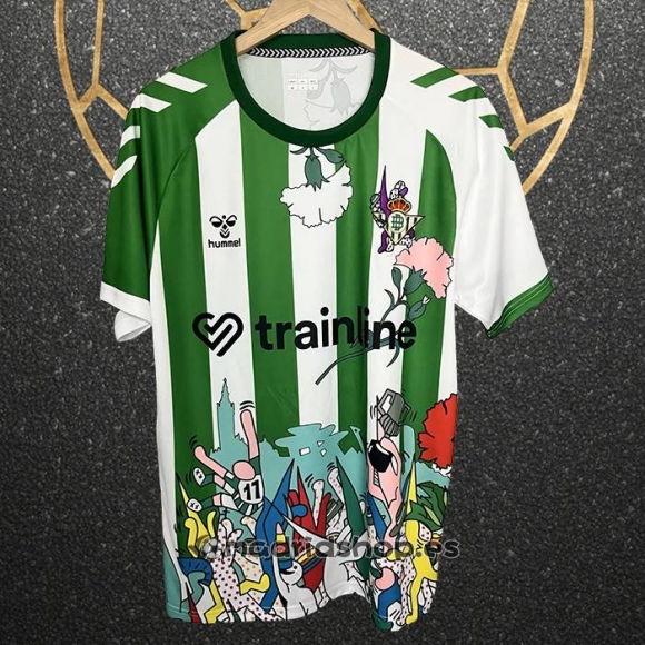 Camiseta Pre Partido del Real Betis 25-26 Verde Blanco