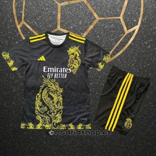 Camiseta Real Madrid Dragon Nino 2025-2026 Negro