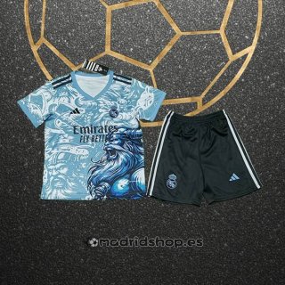 Camiseta Real Madrid Dragon Nino 25-26 Azul