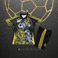 Camiseta Real Madrid Dragon Nino 25-26 Negro Amarillo
