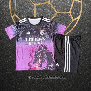 Camiseta Real Madrid Dragon Nino 25-26 Purpura