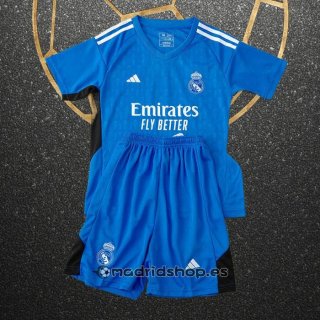 Camiseta Real Madrid Portero Nino 23-24 Azul