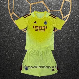 Camiseta Real Madrid Portero Nino 25-26 Amarillo