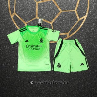 Camiseta Real Madrid Portero Nino 25-26 Verde