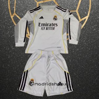 Camiseta Real Madrid Primera Manga Larga Nino 25-26