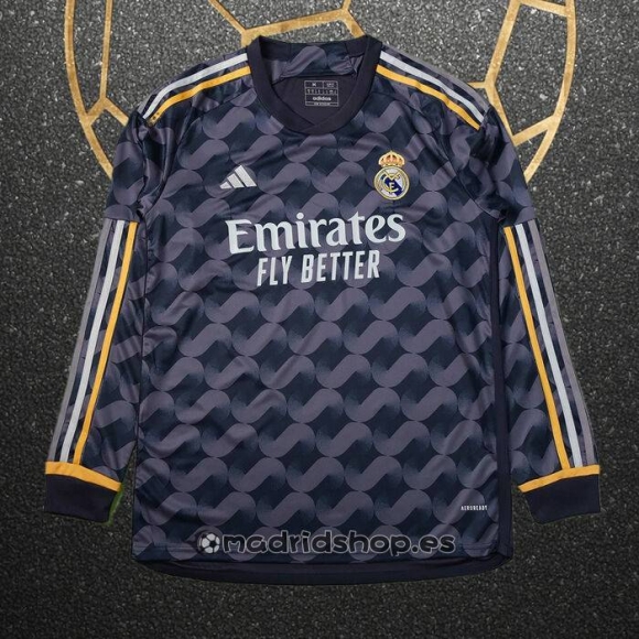 Camiseta Real Madrid Segunda Manga Larga 23-24