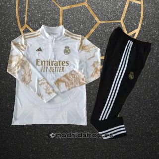 Chandal de Sudadera del Real Madrid Dragon 2024-25 Blanco