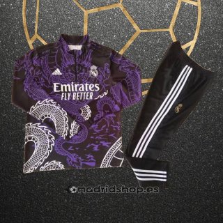 Chandal de Sudadera del Real Madrid Dragon 24-25 Purpura