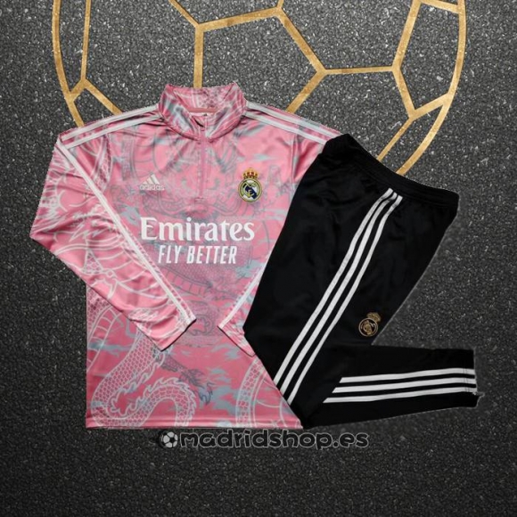 Chandal de Sudadera del Real Madrid Dragon 24-25 Rosa