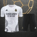 Chandal del Real Madrid Dragon Manga Corta 24-25 Blanco - Pantalon Corto