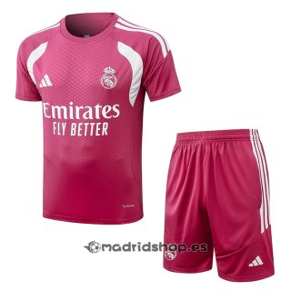 Chandal del Real Madrid Manga Corta 26-27 Rosa - Pantalon Corto