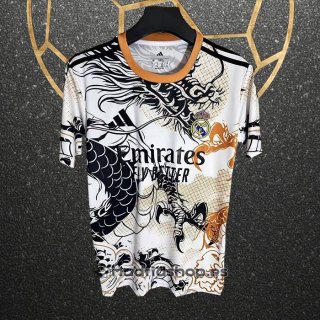 Tailandia Camiseta Real Madrid Dragon 25-26 Blanco Negro