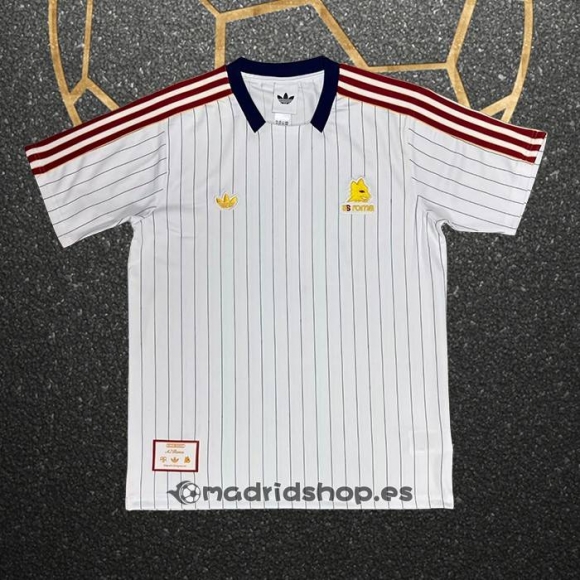 Camiseta Pre Partido del Roma 25-26 Blanco