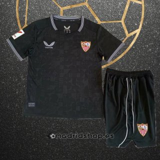 Camiseta Sevilla Portero Nino 23-24 Negro