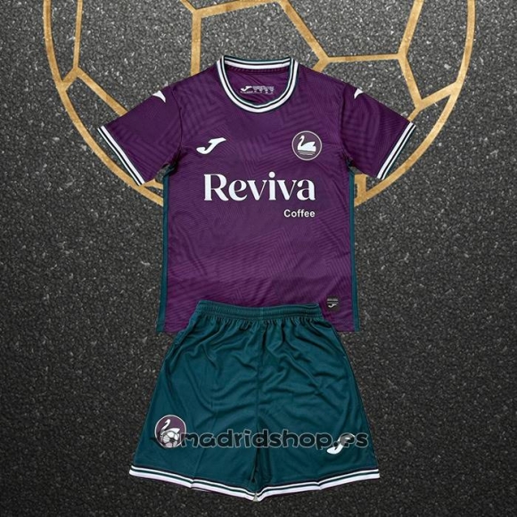 Camiseta Swansea City Segunda Nino 25-26